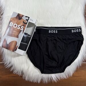 Hugo Boss Men's Size Small Black 3 Pack Pure Cotton Classic Mini Brief Underwear